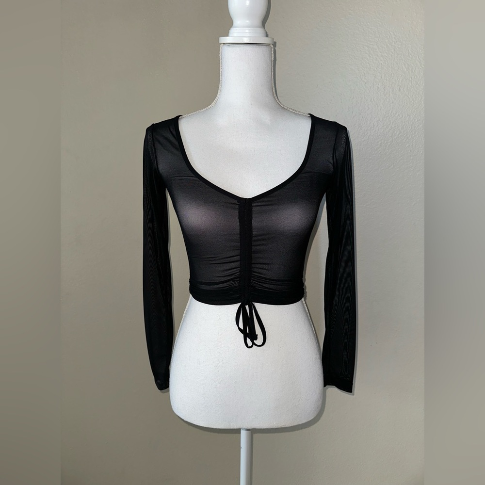 Mesh long sleeve top - One Size